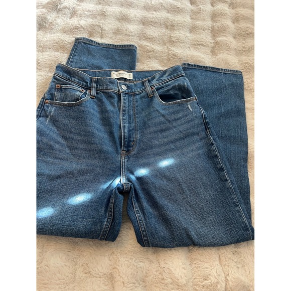 Abercrombie & Fitch Denim - Abercrombie & Fitch Womens Straight Leg High Rise Stretch Jeans Size 29
